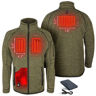 Image showing 4 th ActionHeat Men's 5V Battery Heated Sweater Jacket