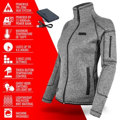 Image showing  Women's 5V Battery Heated Sweater Jacket
