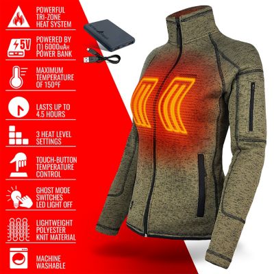Image showing 9 th ActionHeat Women's 5V Battery Heated Sweater Jacket