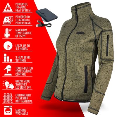 Image showing  Women's 5V Battery Heated Sweater Jacket