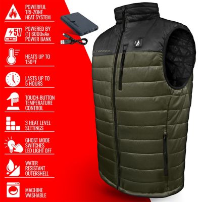 Image showing  Men's 5V Battery Heated Poconos Puffer Vest