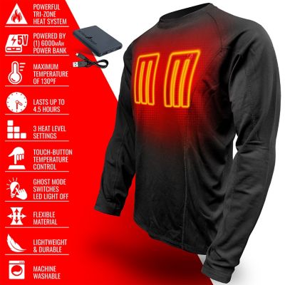 Image showing  Men's 5V Battery Heated Polyester Base Layer Shirt