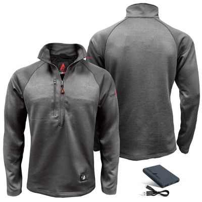 Image showing 7 th ActionHeat Men's 5V Battery Heated 1/2 Zip Up Shirt