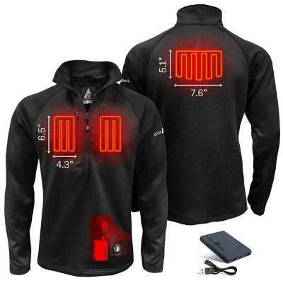 Image showing  Men's 5V Battery Heated 1/2 Zip Up Shirt