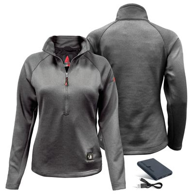 Image showing 9 th ActionHeat Women's 5V Battery Heated 1/2 Zip Up Shirt