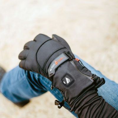 Image showing  Men's Leather 5V Battery Heated Premium Winter Gloves, 1-Pair