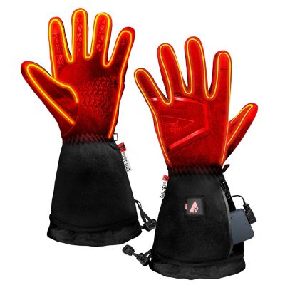 ActionHeat Men's 5V Battery Heated Featherweight Gloves These gloves are a lot thinner than your usual snow glove, but because of the heat, they actually get very cozy