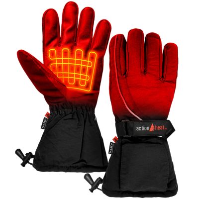 ActionHeat Men's Polyester AA Battery Heated Snow Winter Gloves, 1-Pair