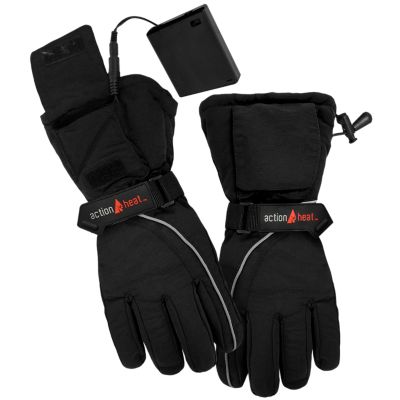 Image showing  Men's Polyester AA Battery Heated Snow Winter Gloves, 1 Pair