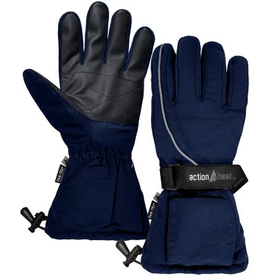 Image showing  Men's Polyester AA Battery Heated Snow Winter Gloves, 1 Pair
