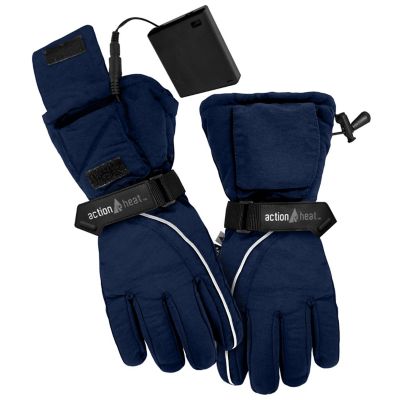 Image showing  Men's Polyester AA Battery Heated Snow Winter Gloves, 1 Pair