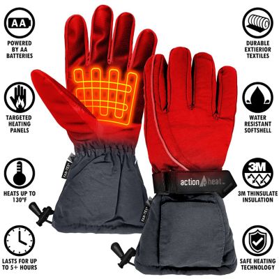 Image showing  Women's Polyester AA Battery Heated Winter Snow Gloves, 1-Pair