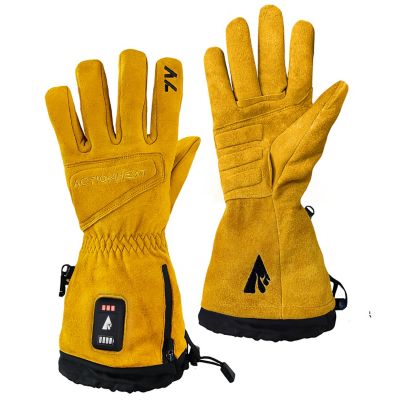 Image showing  Men's Leather 7V Heated Rugged Work Winter Gloves, 1-Pair