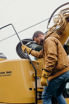 Image showing  Men's Leather 7V Heated Rugged Work Winter Gloves, 1-Pair