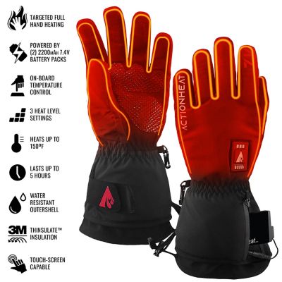Image showing  Men's Polyester 7V Everyday Battery Heated Winter Gloves, 1-Pair