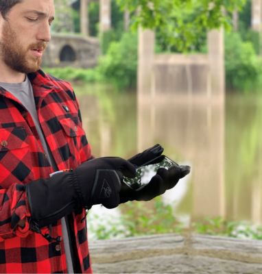 Image showing  Men's 5V Slim-Fit Fleece Heated Gloves