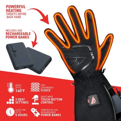 Image showing  Men's 5V Slim-Fit Fleece Heated Gloves