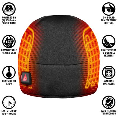 Image showing  Unisex Adult 5V Battery Heated Fleece Winter Hat