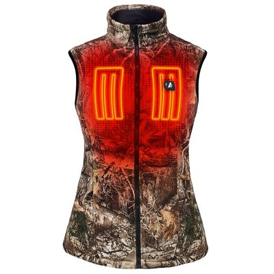 ActionHeat Women's 5V Battery Heated Softshell Vest My first piece of heated clothing and I really like it! It has heat on the chest and your back to keep your body warm