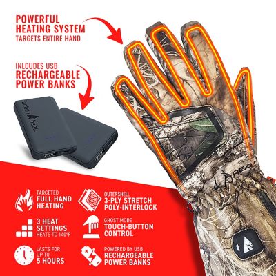 Image showing  Men's Polyester 5V Battery Heated Featherweight Winter Gloves, 1-Pair