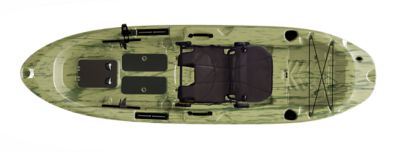 Sun Dolphin Boss 10 Fishing Kayak with Paddle, Grass