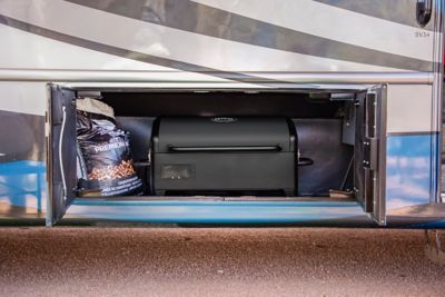 Image showing  333 sq. in. Black Label Series 300 Portable Wood Pellet Grill and Smoker, Black