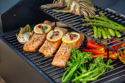 Image showing  333 sq. in. Black Label Series 300 Portable Wood Pellet Grill and Smoker, Black