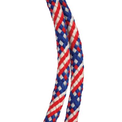 Koch Industries 3/8 in. x 100 ft. Red/White/Blue Polypropylene Diamond Braid Rope