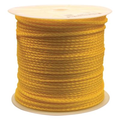 Rope King 1/4 in. x 1,000 ft. Yellow Hollow Braided Poly Rope