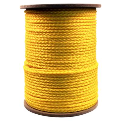 Rope King 3/8 in. x 1000 ft. Yellow Hollow Braided Poly Rope