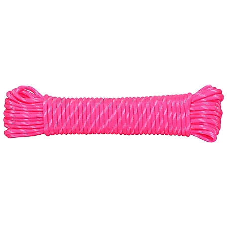 Rope King 1/8 in. x 50 ft. Pink/White Nylon Paracord at Tractor Supply Co.