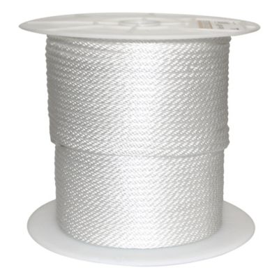 Solid Braid Nylon Rope (5/16 Inch, White, 25 Feet) 