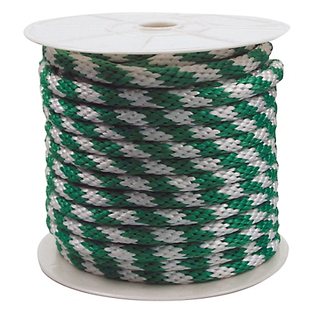 Rope King 5/8 in. x 140 ft. Gray/White Solid Braided Poly Rope