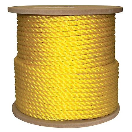 Rope King 1/2 in. x 400 ft. Yellow Twisted Poly Rope