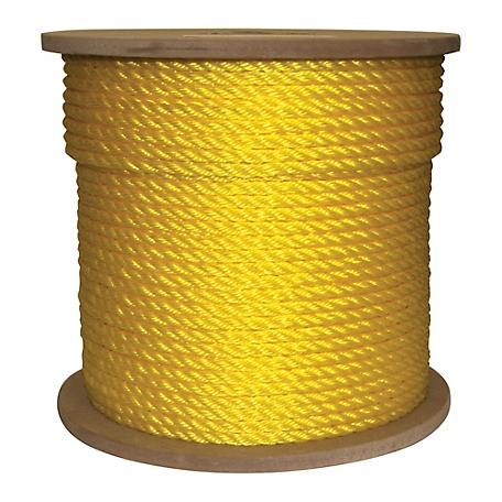 Rope King 3/8 in. x 600 ft. Yellow Twisted Poly Rope