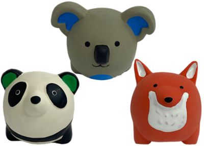 Multipet Minipet Latex Round Animals Dog Toy