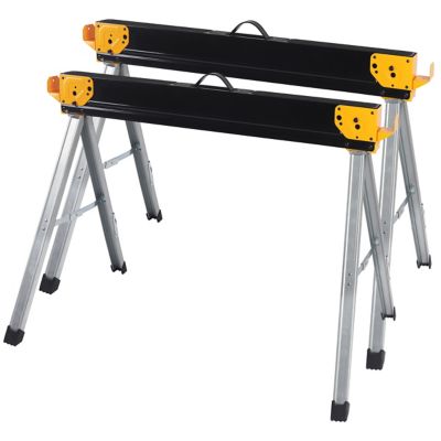 JobSmart 41.3 in. x 23.3 in. 1,100 lb. Capacity Folding Sawhorses, 2-Pack