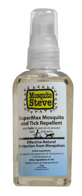 Mosquito Steve Supermax Topical Repellent for Mosquitoes and Ticks, 2 oz.