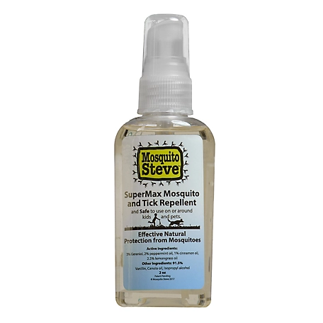 Mosquito Steve Supermax Topical Repellent for Mosquitoes and Ticks, 2 oz.