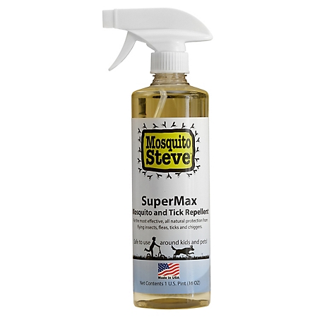 Mosquito Steve Supermax Topical Repellent for Mosquites and Ticks, 16 oz. Family Size
