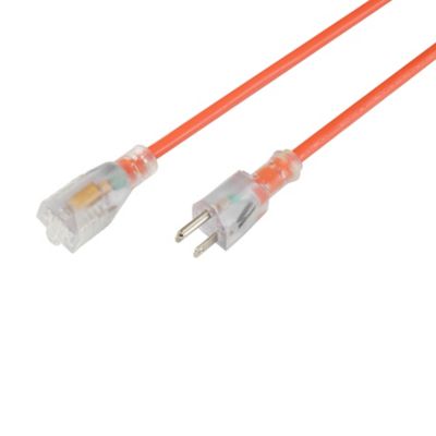 JobSmart 25 ft. Indoor/Outdoor 16-Gauge Extension Cord with Lighted Locking End The lighted end is great, but the cord doesn't fit snugly into another socket