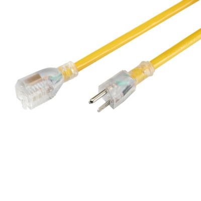 JobSmart 25 ft. Indoor/Outdoor Extension Cord with Lighted Locking End