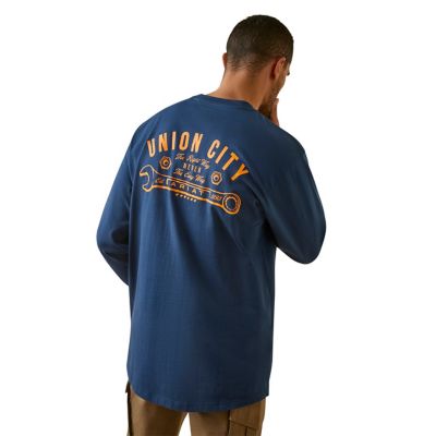 Ariat Men's Rebar Cotton Strong Union City Long -Sleeve Work T-Shirt, 10046343
