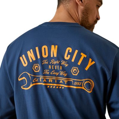Image showing  Men's Rebar Cotton Strong Union City Long -Sleeve Work T-Shirt, 10046343