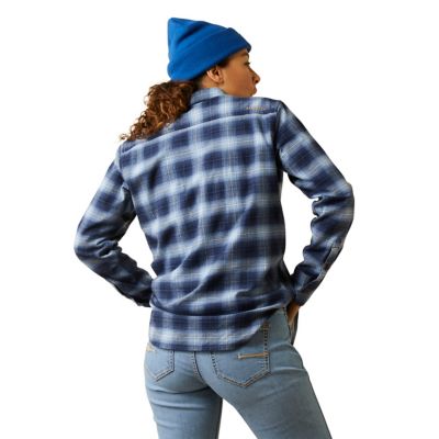 Image showing  Women's DuraStretch Rebar Flannel Collared Long-Sleeve Work Shirt