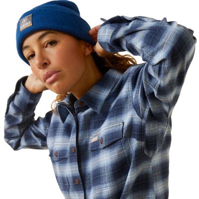 Image showing  Women's DuraStretch Rebar Flannel Collared Long-Sleeve Work Shirt