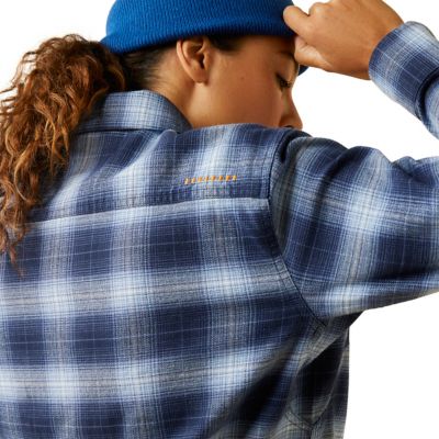 Image showing  Women's DuraStretch Rebar Flannel Collared Long-Sleeve Work Shirt