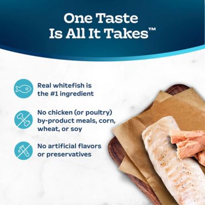 Image showing 2 th Blue Buffalo Tastefuls Spoonless Singles White Fish & Tuna Pate Wet Cat Food, 2.6 oz.