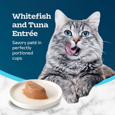 Image showing 3 th Blue Buffalo Tastefuls Spoonless Singles White Fish & Tuna Pate Wet Cat Food, 2.6 oz.