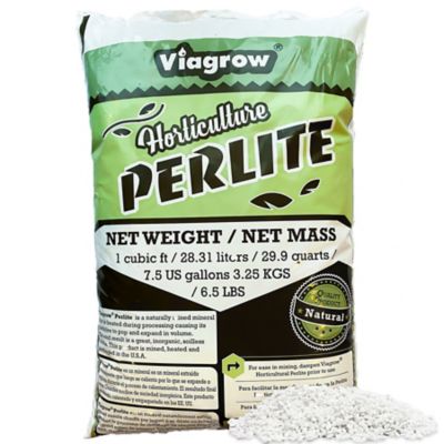 Viagrow Horticulture Perlite 29 Quarts, 1 Cubic Foot, 1 pk., Soil Additive for Plants